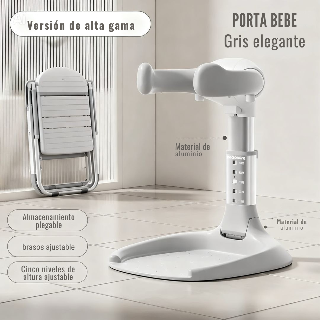 Soporte de Baño para Bebé Ajustable - Porta Bebé de Pie para Ducha