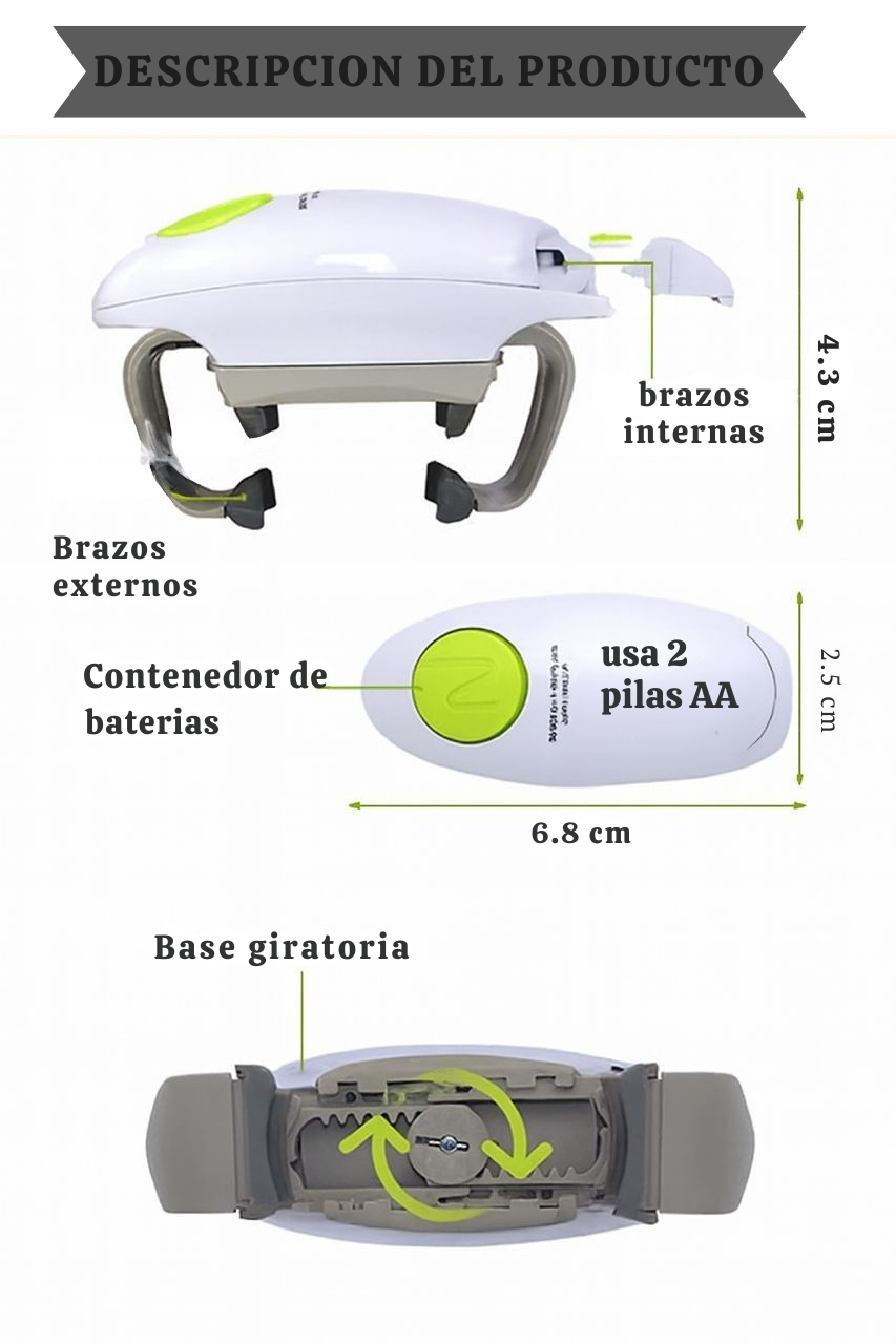 Abridor de Frascos Universal Ajustable - Destapador Multiusos para Cocina