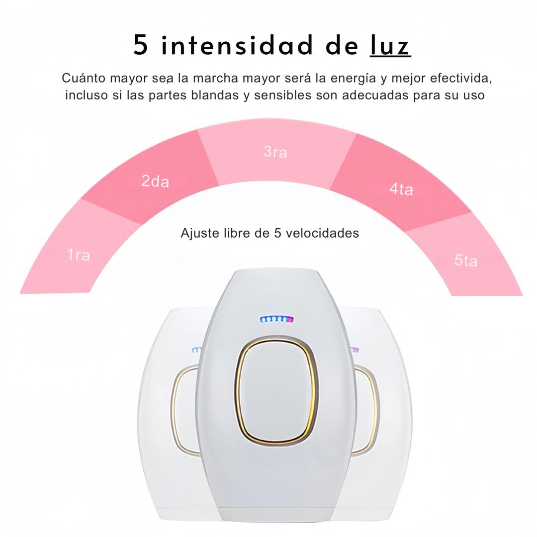 Depiladora Láser IPL 5 Niveles de Intensidad - Tratamiento Profesional