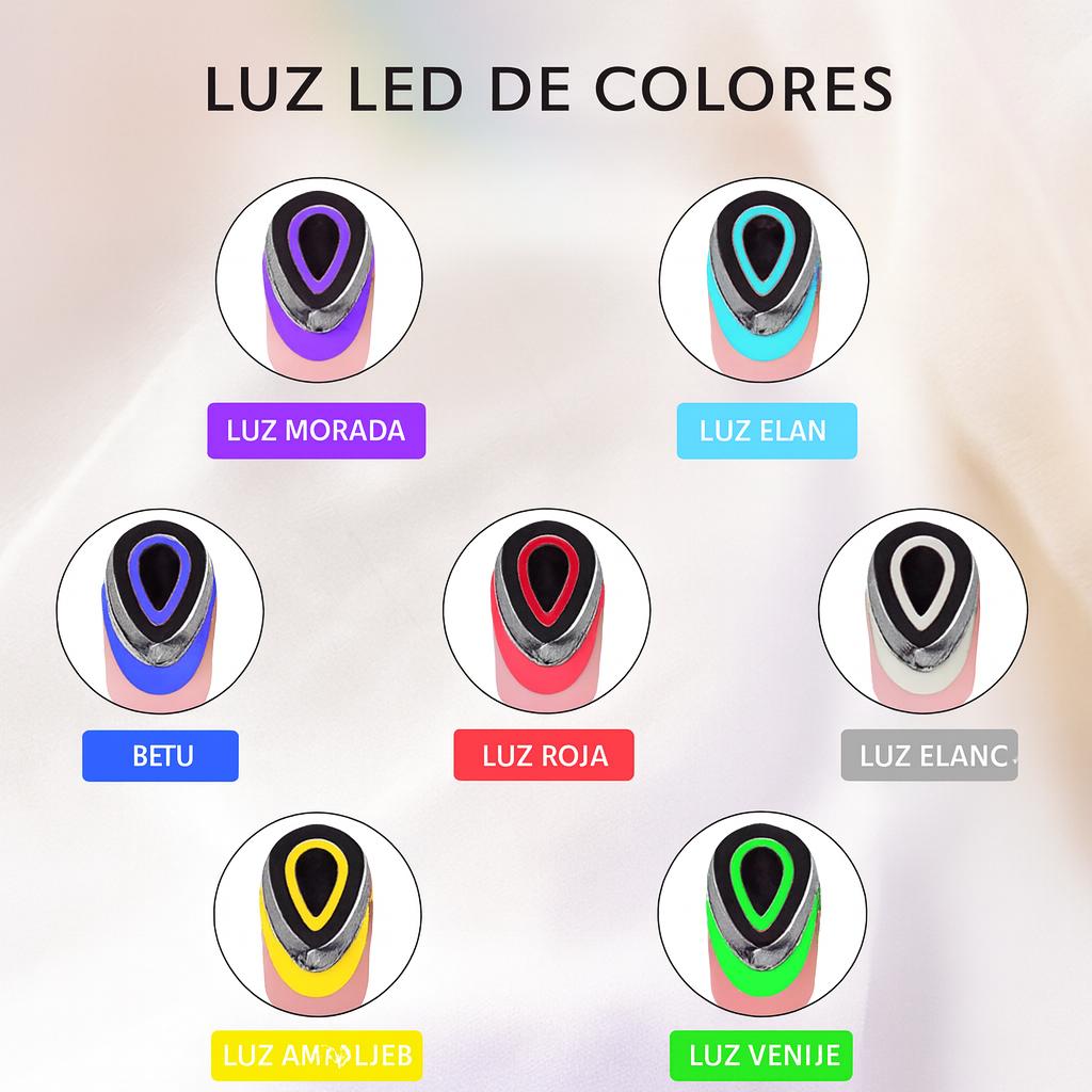 Dispositivo de Masaje Facial con Luz LED - 2 en 1 Cara y Cuello