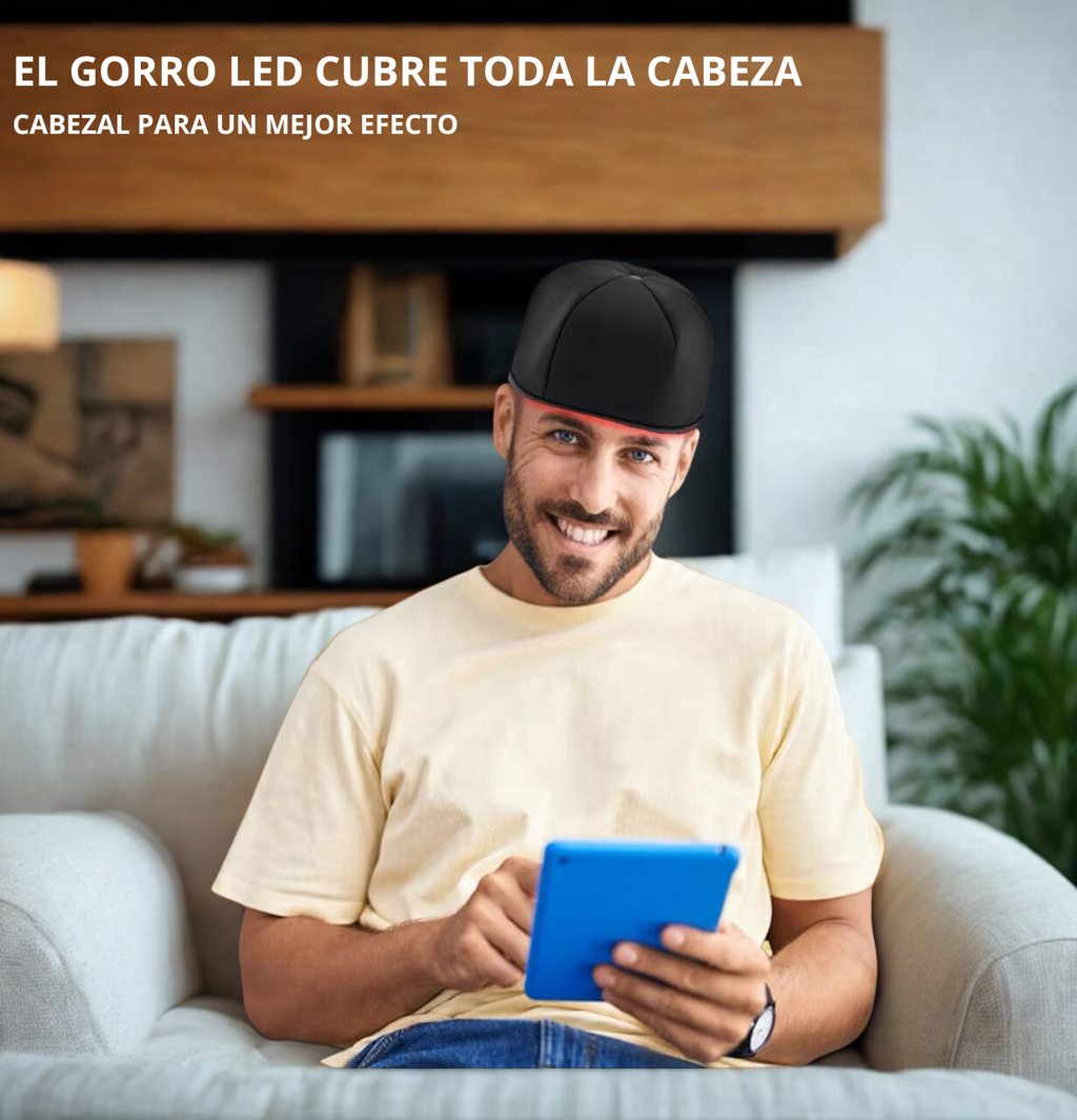 GORRO DE LUZ LED, ESTIMULADOR CAPILAR DESDE LA RAIZ