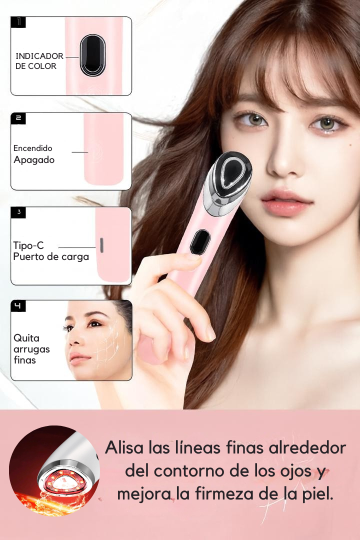 Dispositivo de Masaje Facial con Luz LED - 2 en 1 Cara y Cuello