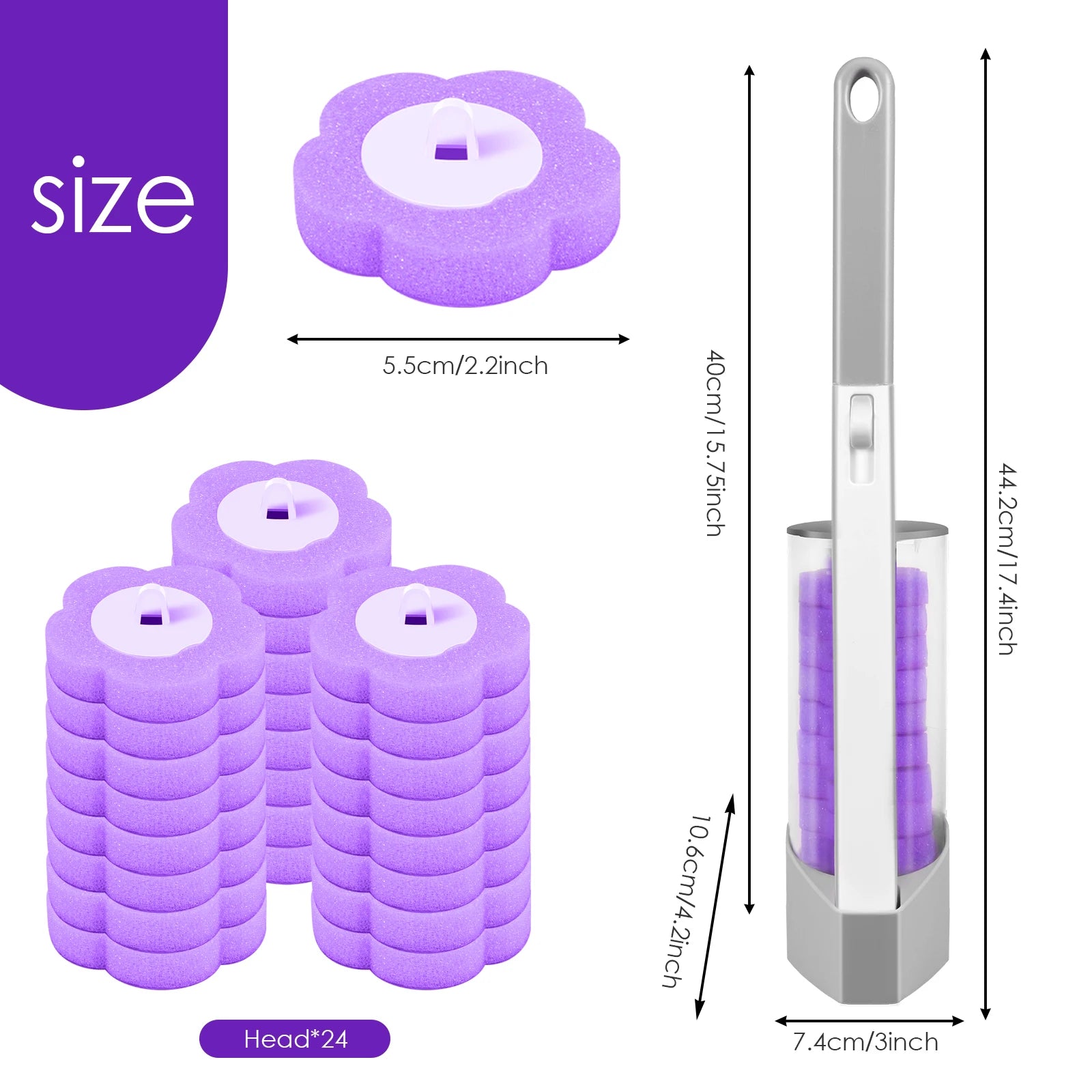 Cepillos con cabezales desechables para inodoro