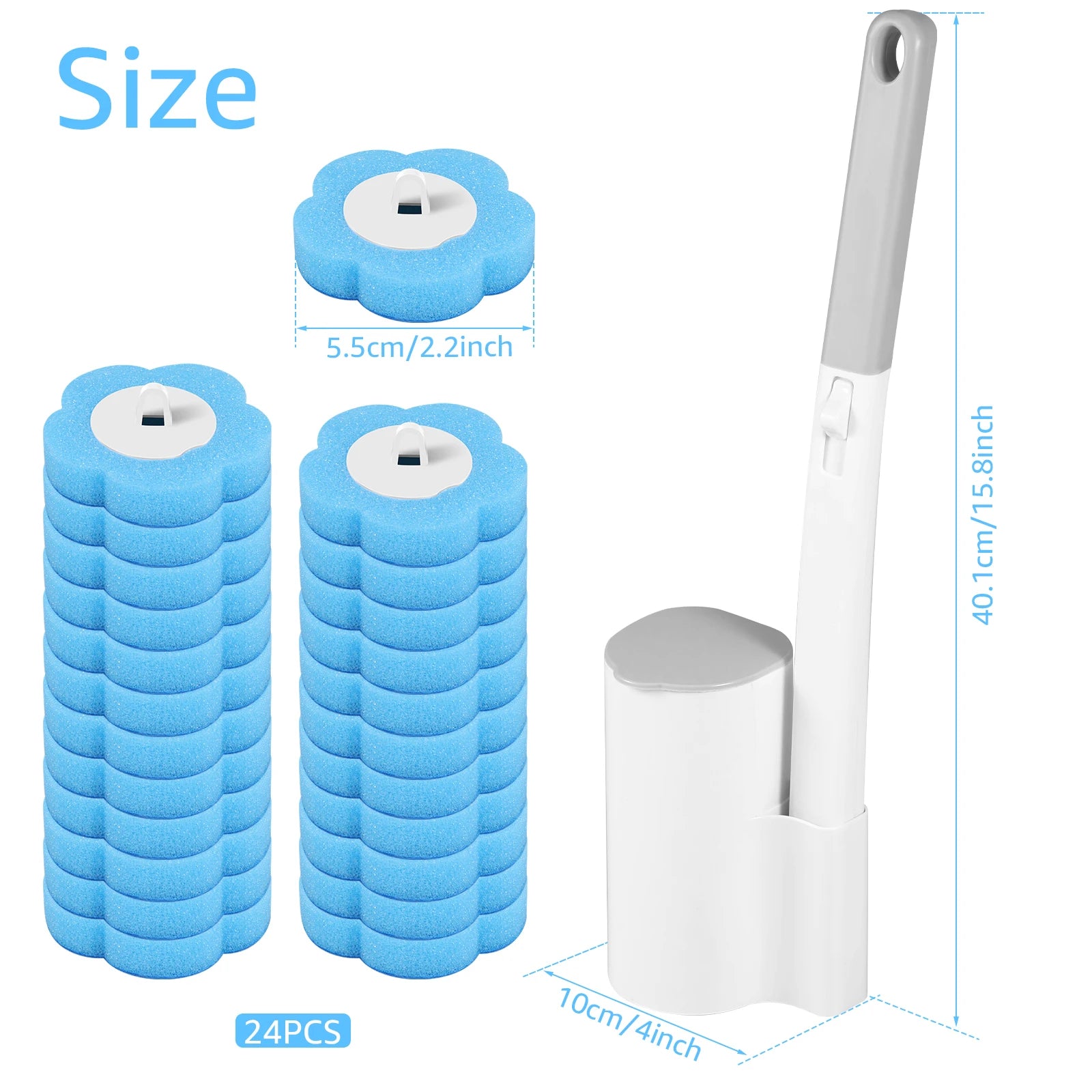 Cepillos con cabezales desechables para inodoro