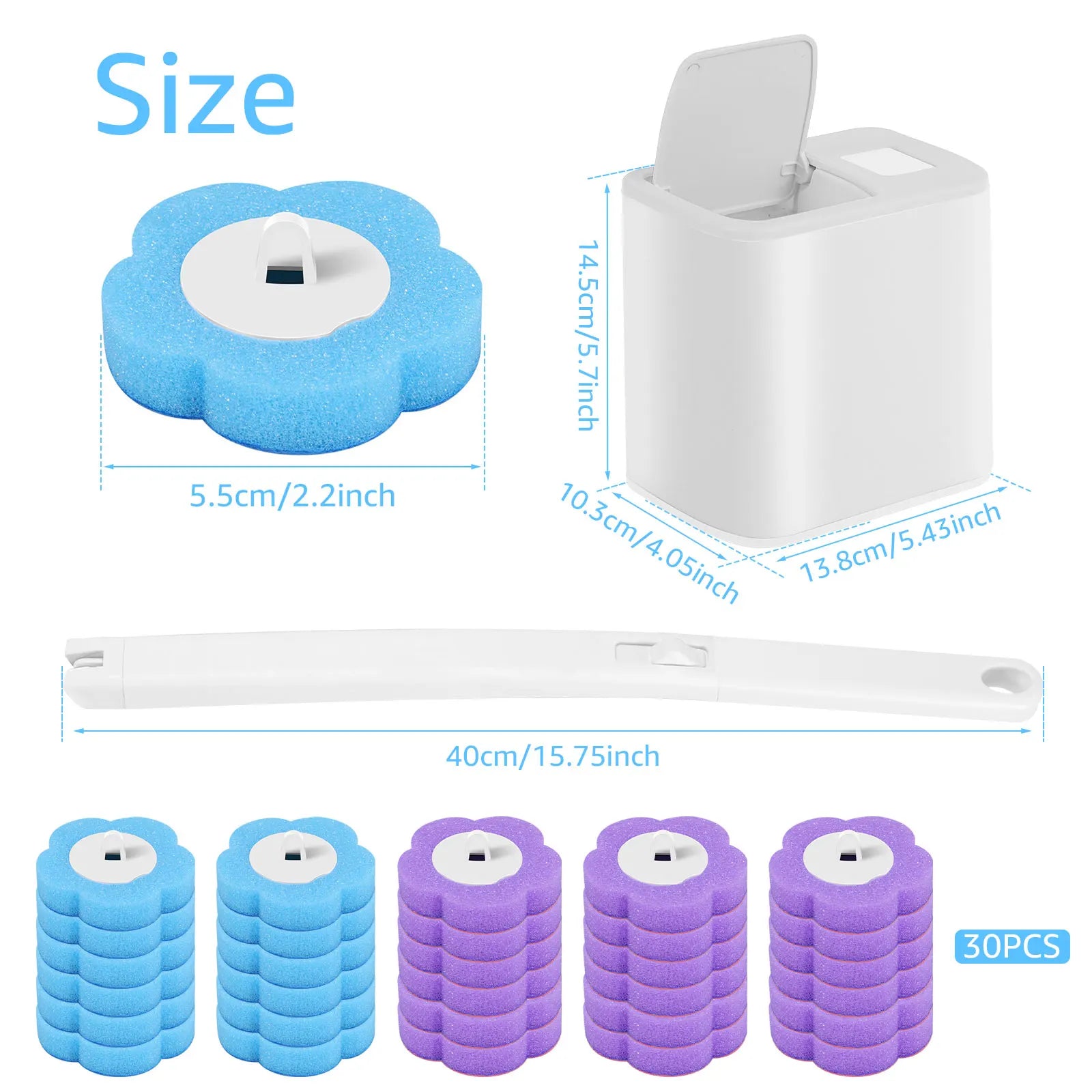 Cepillos con cabezales desechables para inodoro