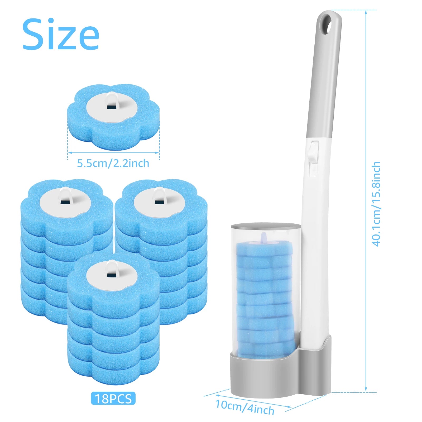 Cepillos con cabezales desechables para inodoro