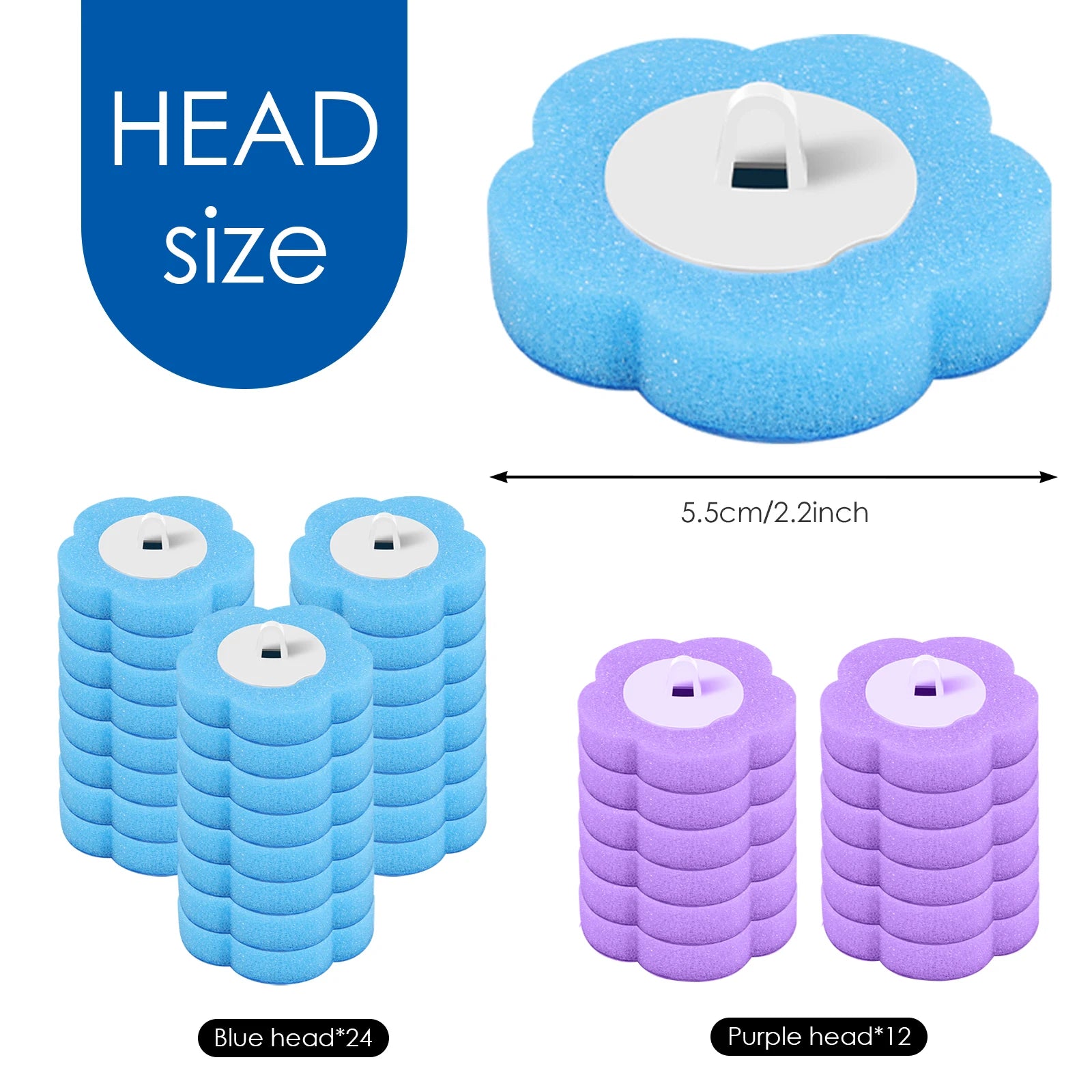 Cepillos con cabezales desechables para inodoro