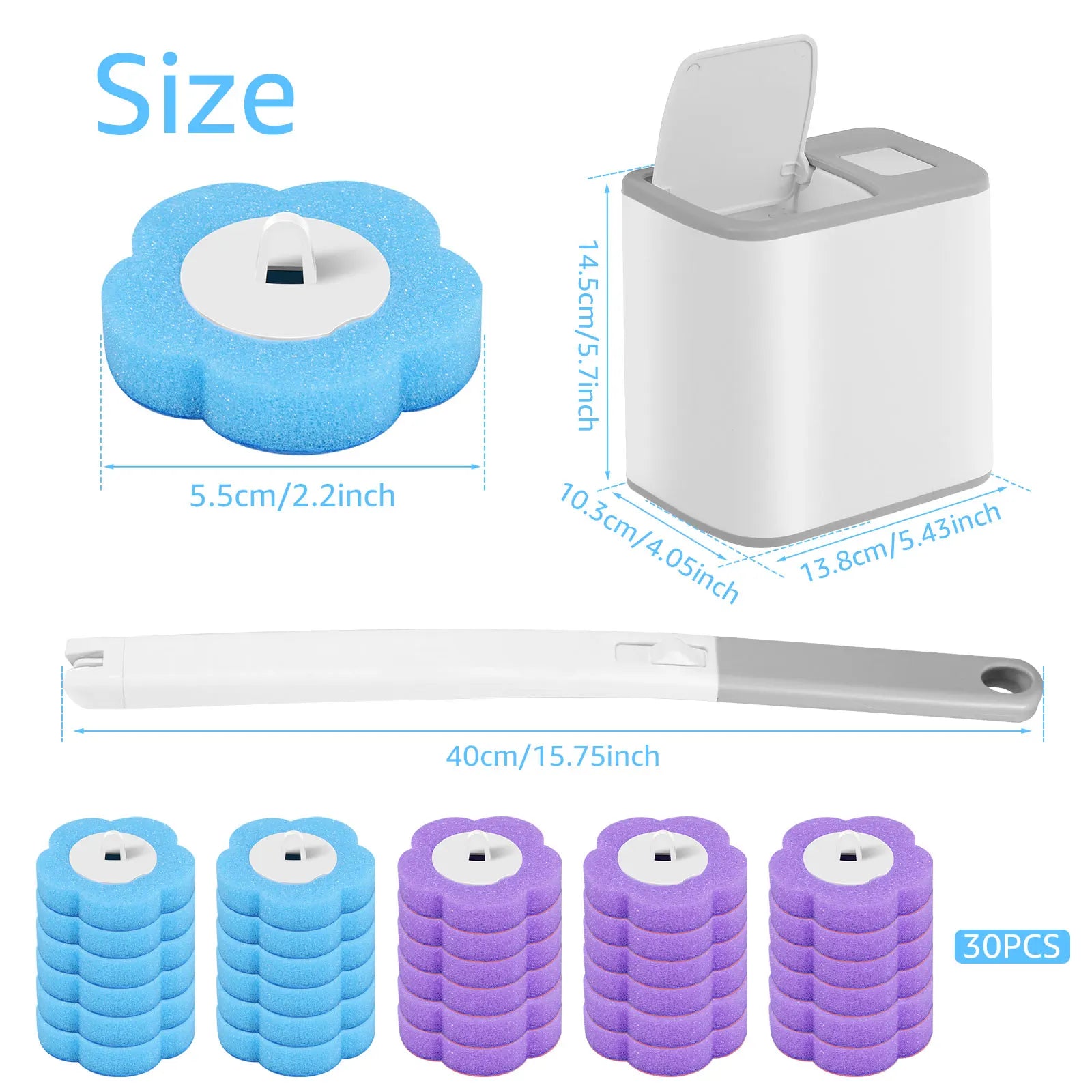 Cepillos con cabezales desechables para inodoro