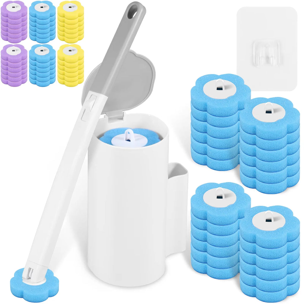 Cepillos con cabezales desechables para inodoro